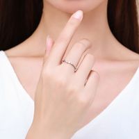 Anillo De Plata De Ley S925 Con Índice De Diamante De Arco Iris Completo Para Mujer main image 3