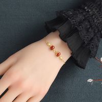 S925 Sterling Silver Jade Female Ethnic Fox Simple Jewelry main image 5