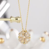 Fashion Four-leaf Clover Zircon Necklace S925 Sterling Silver Clavicle Chain main image 1