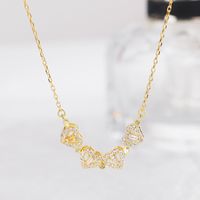 Fashion Four-leaf Clover Zircon Necklace S925 Sterling Silver Clavicle Chain main image 3