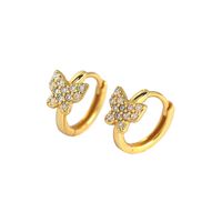Boucles D&#39;oreilles En Diamant Incrusté De Papillons En Argent S925 À La Mode Femme main image 6