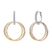 New S925 Sterling Silver Fashion Circle Ear Buckle Earrings main image 6