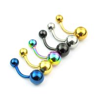 Fashion Stainless Steel Piercing Jewelry Simple Geometricl Navel Ring main image 1