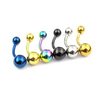 Fashion Stainless Steel Piercing Jewelry Simple Geometricl Navel Ring main image 3