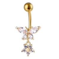 New Piercing Jewelry Fashion Zircon Butterfly Flower Belly Button Nail main image 5