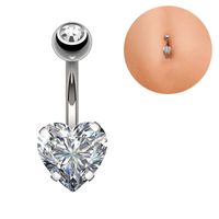 Fashion Heart Metal Plating Belly Ring main image 3