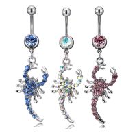 Fashion Piercing Jewelry Diamond Scorpion Alloy Navel Ring main image 1