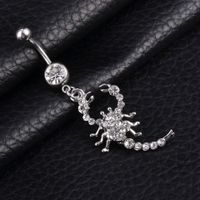 Fashion Piercing Jewelry Diamond Scorpion Alloy Navel Ring main image 3