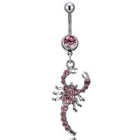 Fashion Piercing Jewelry Diamond Scorpion Alloy Navel Ring main image 2