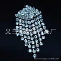 أزياء بسيطة شرابة طويلة الماس الكامل التيتانيوم الصلب مسمار السرة main image 3