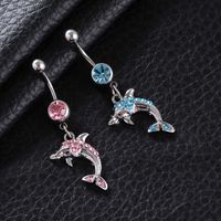 Fashion Piercing Jewelry Diamond Dolphin Alloy Navel Nail main image 1