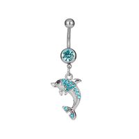 Fashion Piercing Jewelry Diamond Dolphin Alloy Navel Nail main image 3