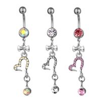 Sexy Accessories Body Piercing Jewelry Bow Heart Pendant Navel Nail main image 1