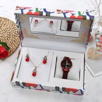 Perle Strass Anhänger Ohrringe Halskette Damen Quarz Uhrenbox Muttertagsgeschenk main image 2