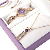 Fashion Ladies Alloy Watch Earrings Necklaces Set main image 6