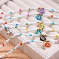 Fashion Cute Colorful Smiley Face Pendant Resin Collarbone Chain main image 1