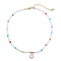 Fashion Cute Colorful Smiley Face Pendant Resin Collarbone Chain main image 4
