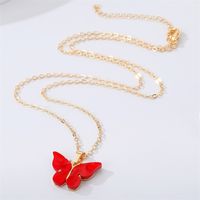Fashion Simple Acrylic Butterfly Alloy Necklace main image 3