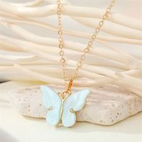 Fashion Simple Acrylic Butterfly Alloy Necklace main image 5