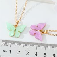 Fashion Simple Acrylic Butterfly Alloy Necklace main image 6