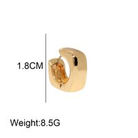 Fashion Solid Color Geometric Square Circle Shape Alloy Hoop Earrings Wholesale main image 6