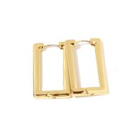 Retro Solid Color Alloy Geometric Square Hoop Earrings Wholesale main image 3