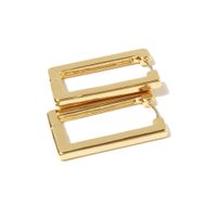 Retro Solid Color Alloy Geometric Square Hoop Earrings Wholesale main image 5