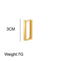 Retro Solid Color Alloy Geometric Square Hoop Earrings Wholesale main image 6
