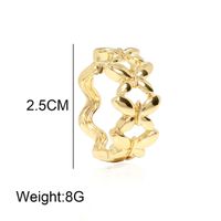 Retro Solied Color Butterfly Shaped Hollowed Alloy Hoop Earrings Wholesale main image 3