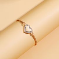 Jewelry Hand Valentine's Day Gift Heart Alloy Diamond Bracelet Adjustment main image 4