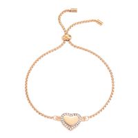 Jewelry Hand Valentine's Day Gift Heart Alloy Diamond Bracelet Adjustment main image 6