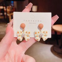 Fashion Yellow Bow Female Cute Fashion Alloy Earrings main image 2