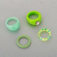 New Acrylic Ring Set Color Transparent Geometric Combination Ring main image 4