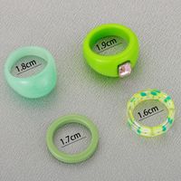 New Acrylic Ring Set Color Transparent Geometric Combination Ring main image 5