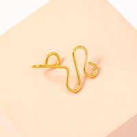 Fashion Golden Stainless Steel Exaggerated U-shaped Hand-circle Fake Nose Ring main image 3