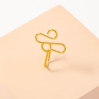 Fashion Golden Stainless Steel Exaggerated U-shaped Hand-circle Fake Nose Ring main image 4