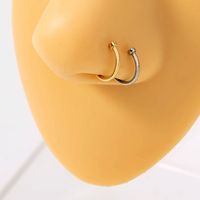 Creative Stainless Steel Two-color Piercing U-shaped Nose Ring Wholesale main image 3