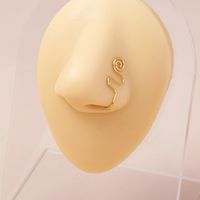 Wholesale Golden Stainless Steel Fake Nose Ring Hand-wound Piercing Nose Ornaments main image 5