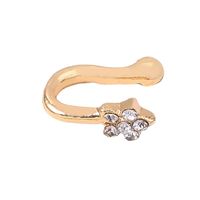 Fashion Alloy Diamond U-shaped Golden Plum Snowflake Star Fake Nose Clip main image 6