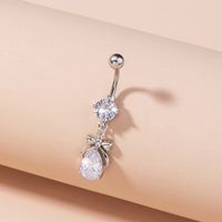 Fashion Angel Zircon Navel Nail Bow Belly Button Ring Human Body Piercing Jewelry main image 5