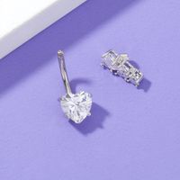 Fashion Stainless Steel Heart-to-heart Belly Button Nails Body Piercing Jewelry main image 3
