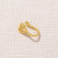 Fashion Gold Copper Micro-encrusted Zircon Heart Non-porous Piercing Nose Clip main image 1