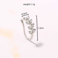 Simple Leaf Shape Copper Micro-inlaid Zircon Nose Ornaments Puncture Jewelry Women main image 4