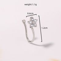 Fashion Copper Micro-inlaid Zircon Five-pointed Star Free Piercing Nose Clip main image 5