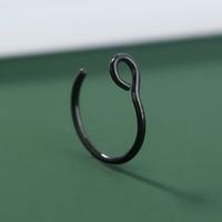 Stainless Steel Black Fake Nose Ring Nose Hook Nose Ornament main image 1