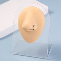 Stainless Steel Black Fake Nose Ring Nose Hook Nose Ornament main image 3