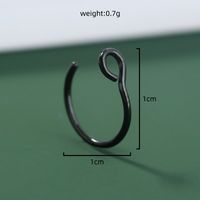Stainless Steel Black Fake Nose Ring Nose Hook Nose Ornament main image 4