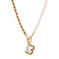 Fashion Baroque Imitation Pearl Letter B Alloy Necklace main image 6