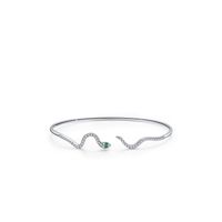 S925 Sterling Silver Fashion Snake-shaped Open Bracelet Jewelry sku image 2
