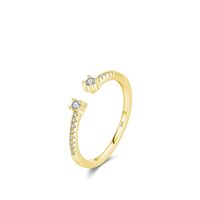 S925 Sterling Silber Damenring Schwanzring Reihe Voller Diamanten Koreanischer Ring sku image 6